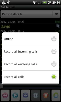 CallRecord android App screenshot 0